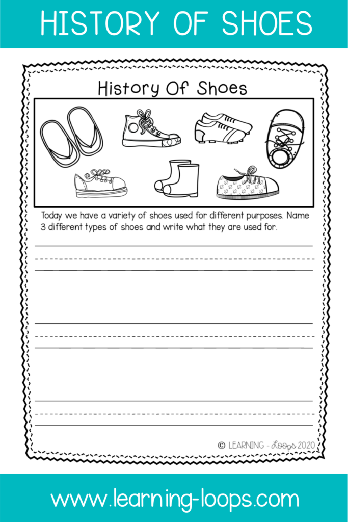 shoe theme unit for primary grades